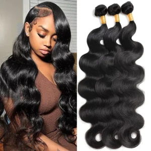 12A Grade Brazilian Body Wave Hair Bundles – 100% Unprocessed Virgin Human Hair, Double Wefted, 3 Bundles
