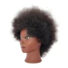 8" Afro Curly 100% Human Hair Mannequin Head – Styling & Braid Training Head for Cornrows, Twists & Braids