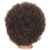 Afro Mannequin Head 100% Real Hair Traininghead Styling Head Braid Hair Dolls Head for Practicing Cornrows and Braids 6inches